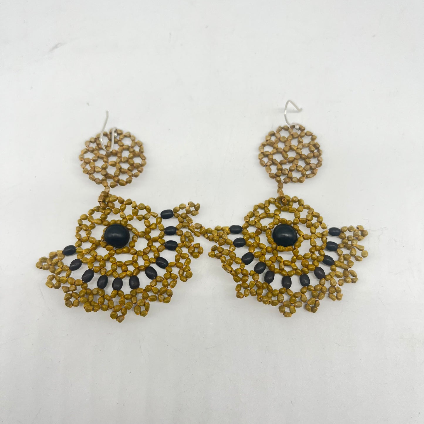 Earrings “Abanico” ~ Amazonian Seed