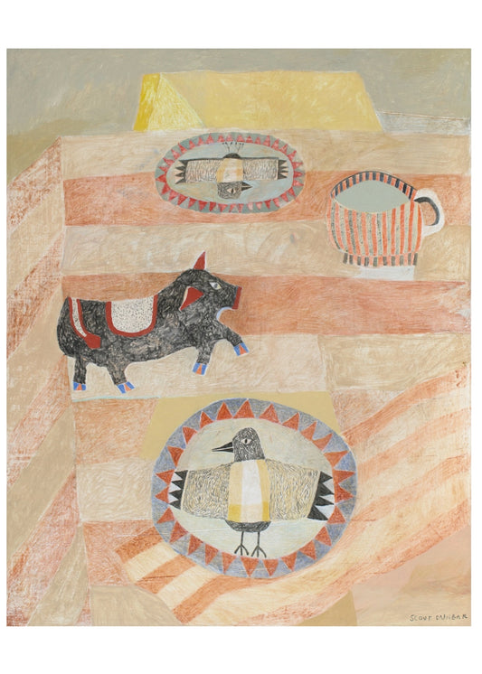 Cow Creamer with Striped Cup - Limited Edition - Print 11”x14”