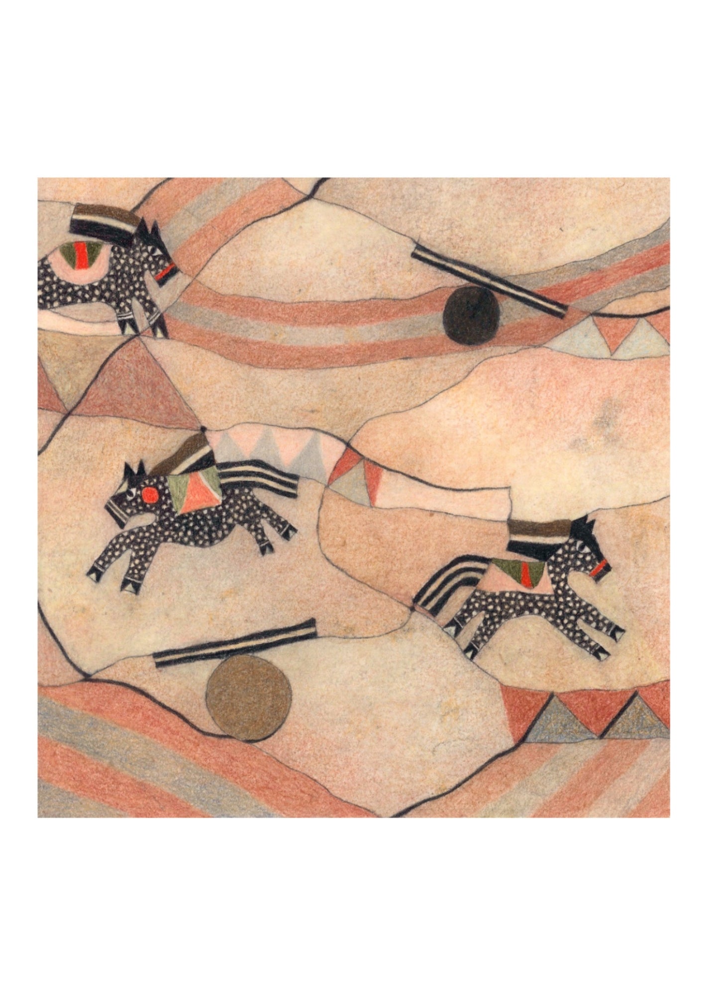 Jumping Ponies - Limited Edition - Print 12”x12”