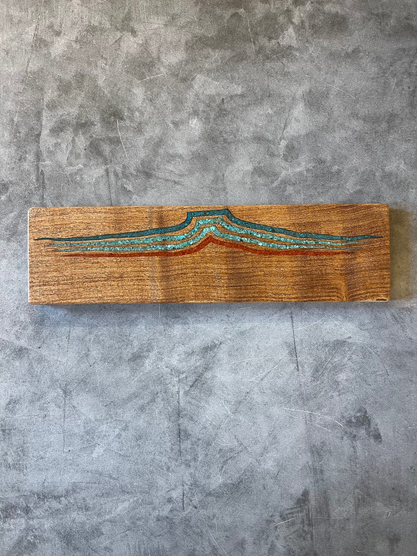 Magnetic Knife block ~ Coral, Peruvian, Kingman turquoise