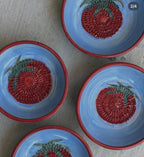 Tomato bowl ~ blue and red