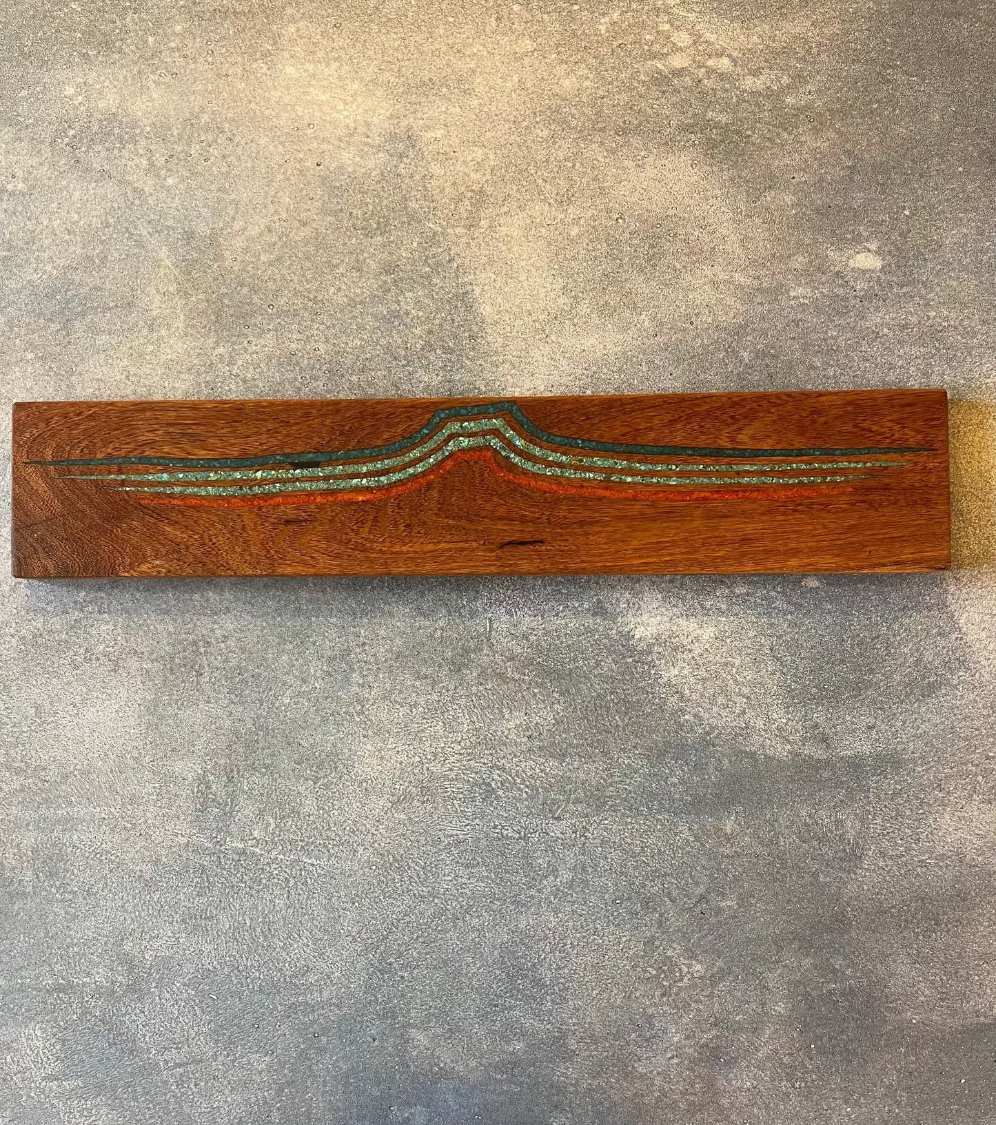 Magnetic Knife block ~ Coral, Peruvian, Kingman turquoise