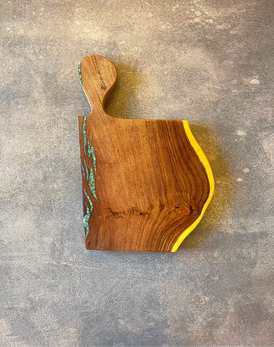 Cutting board with Kingman Turquoise