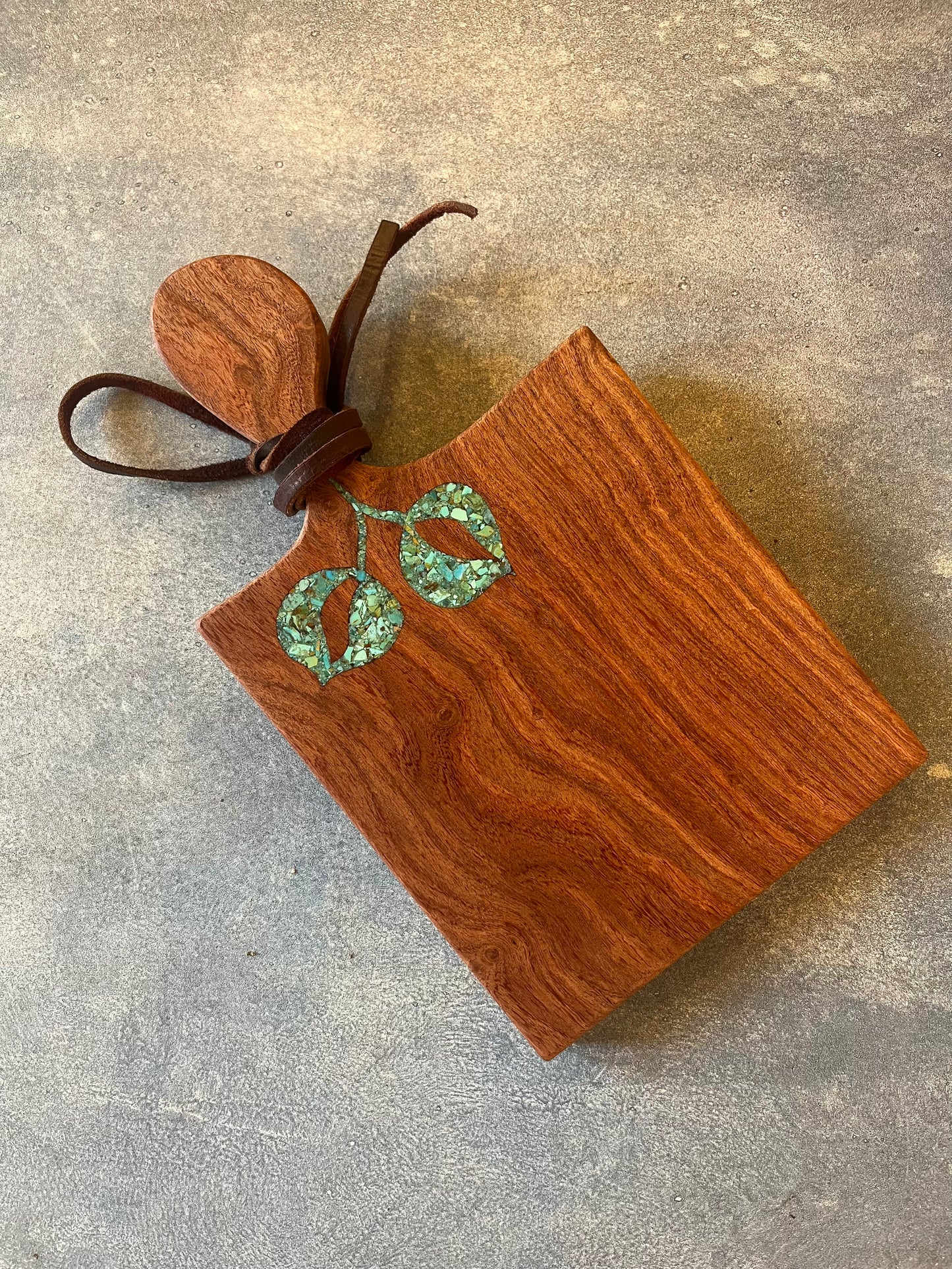 Cutting board with Kingman Turquoise