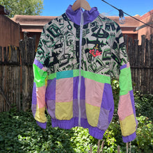 Load image into Gallery viewer, Upcycled Jacket ~ handprinted patchwork
