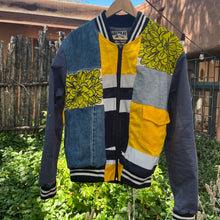 Load image into Gallery viewer, Upcycled Jacket ~ Handprinted
