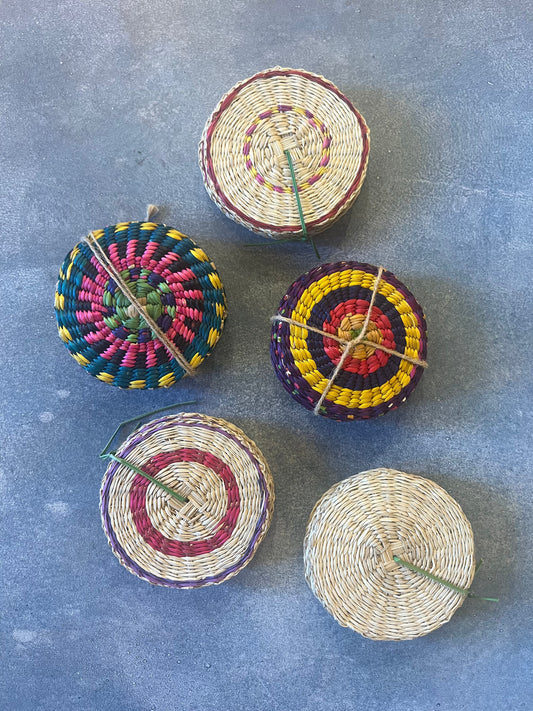 Coasters set of 6 - handwoven