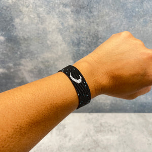 Beaded Bracelet Black + Moon & Stars