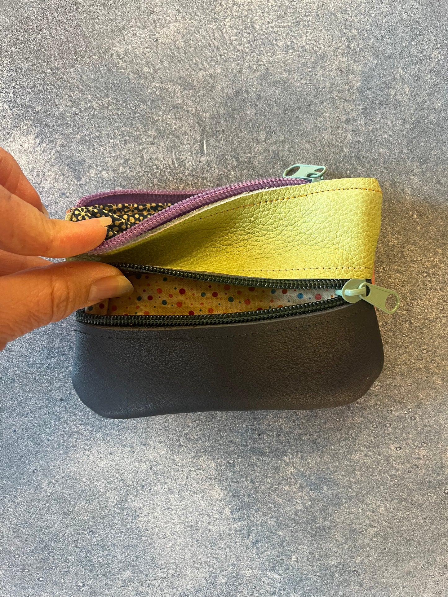 Small Zip Leather Wallets