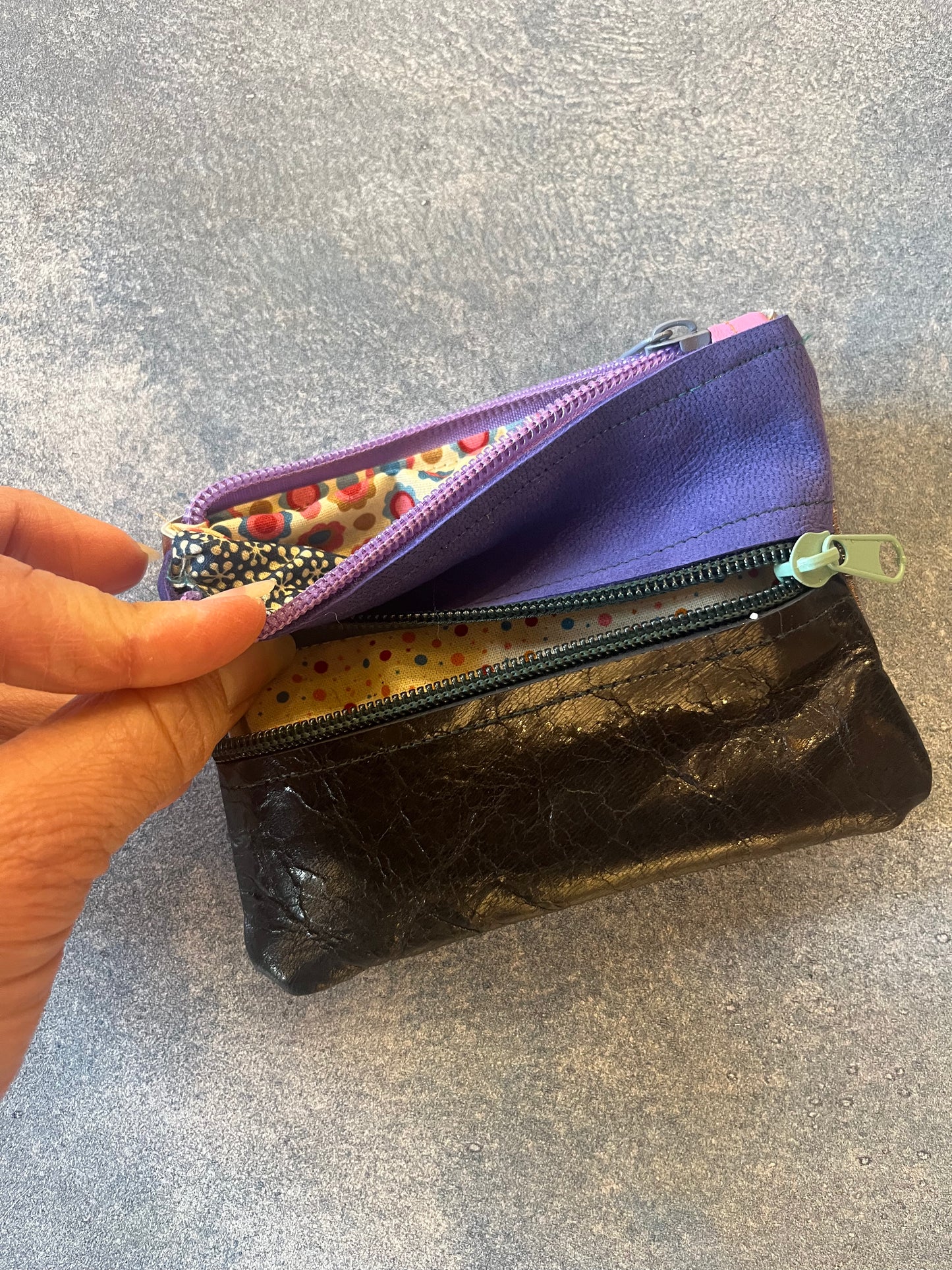 Small Zip Leather Wallets