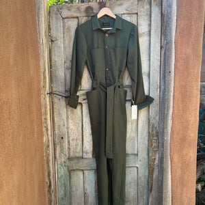 Green Jumpsuit - Linen