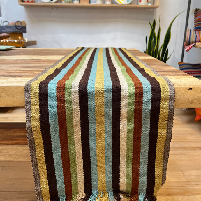 Table Runner - Multicolor earth tones ~ Andean textiles #B