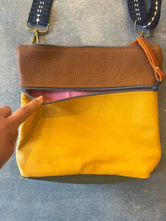 Crossbody Bag - Mulitcolor leather bag