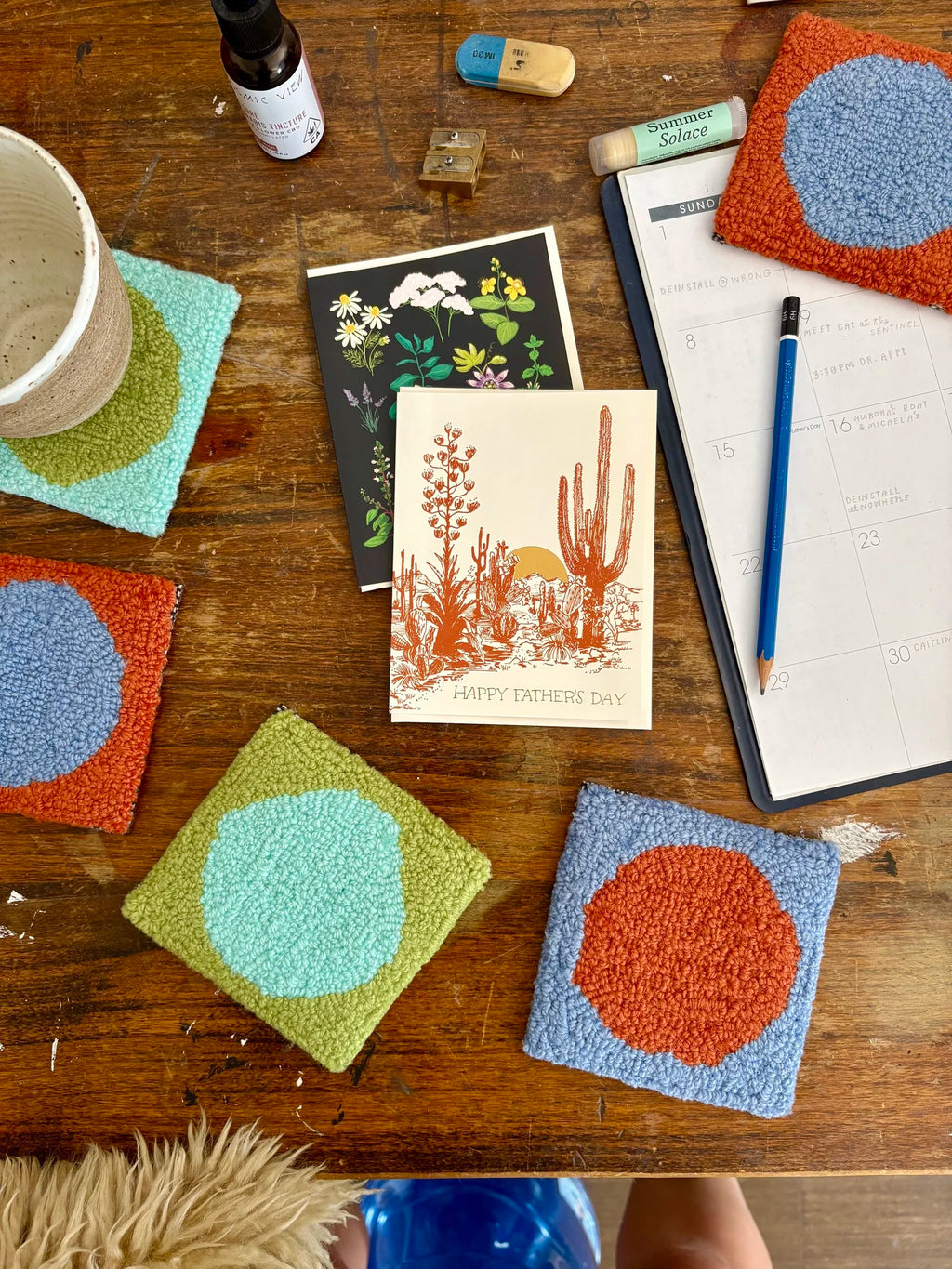 Coasters - grass ~ neon