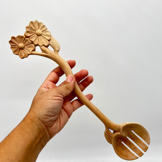 Slotted Ladle - Two Flowers