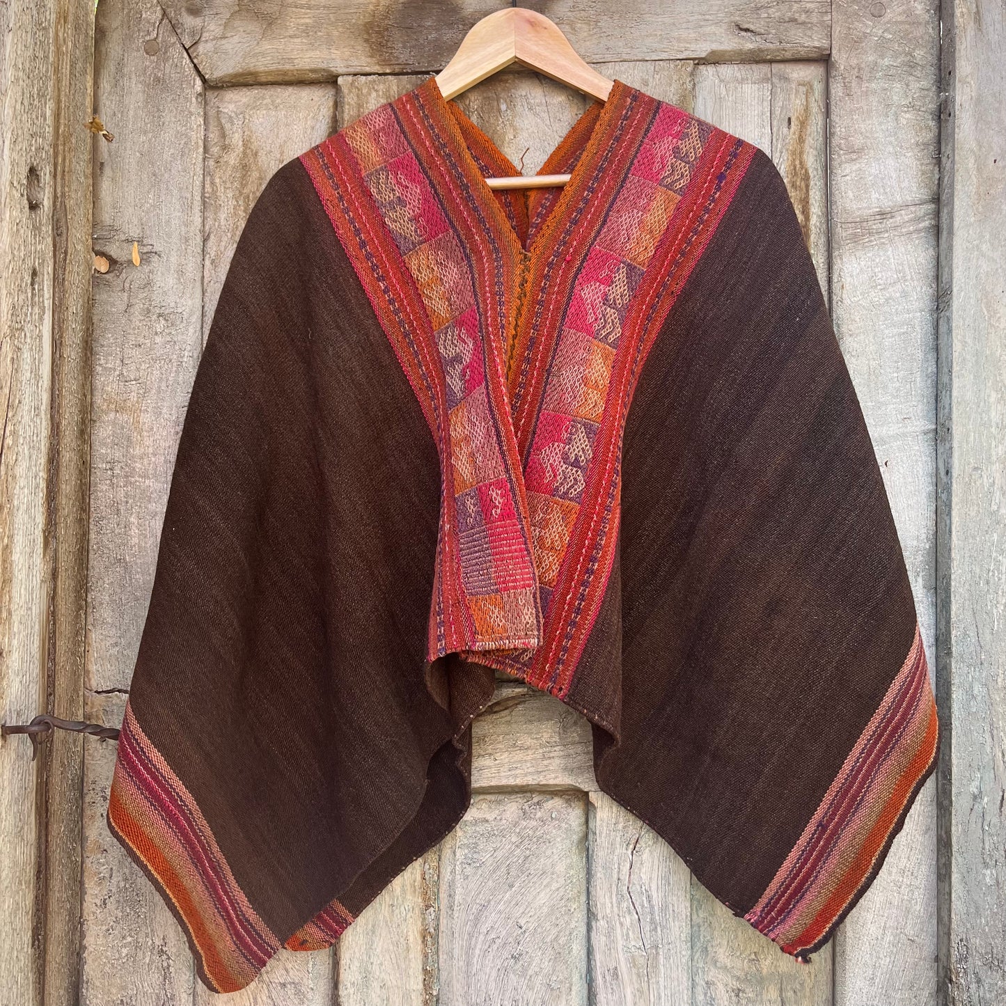 Cropped Poncho ~ Handwoven