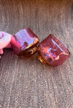 Nip cup ~ Pink & Amber ~ Blown glass