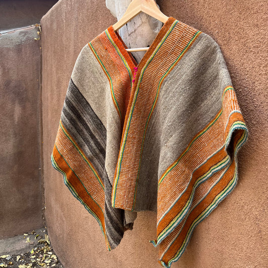 Cropped Poncho ~ Handwoven