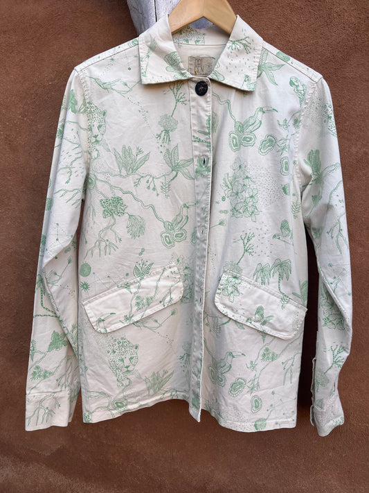 Small Jacket - Screen Printed - 100% cotton ~ cream