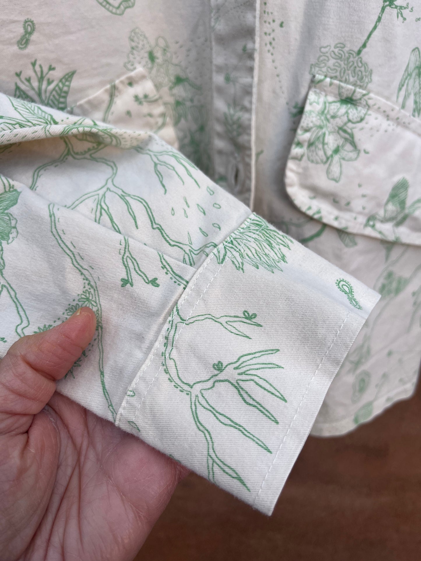 Small Jacket - Screen Printed - 100% cotton ~ cream