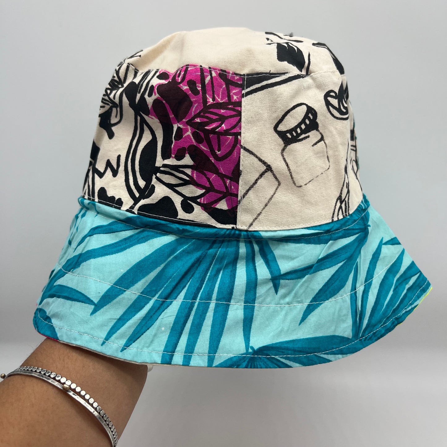 Bucket hat ~ screen printed ~ reversible