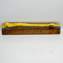 Load image into Gallery viewer, Knife block with Peruvian turquoise inlaid
