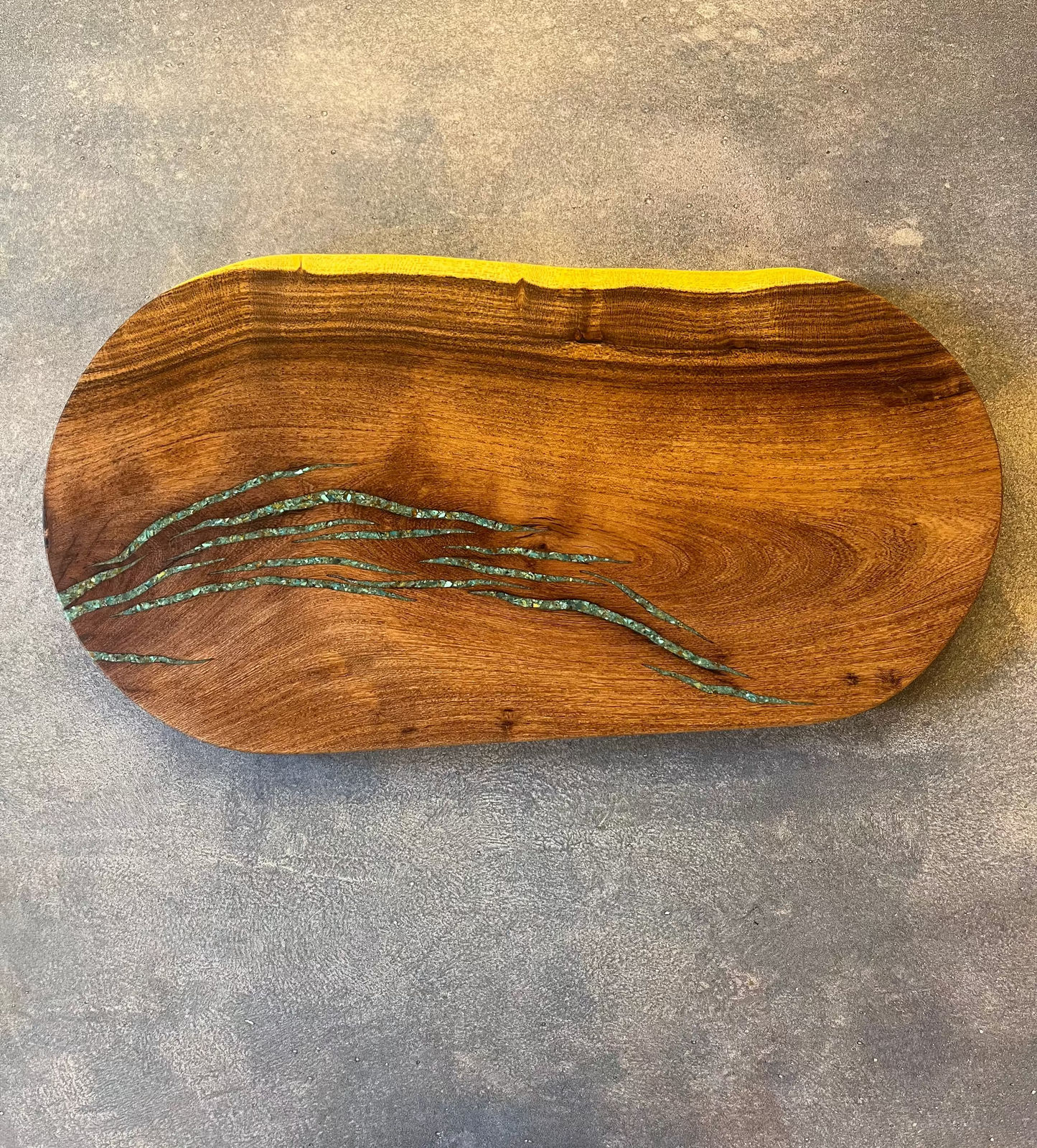Cutting board with Kingman Turquoise