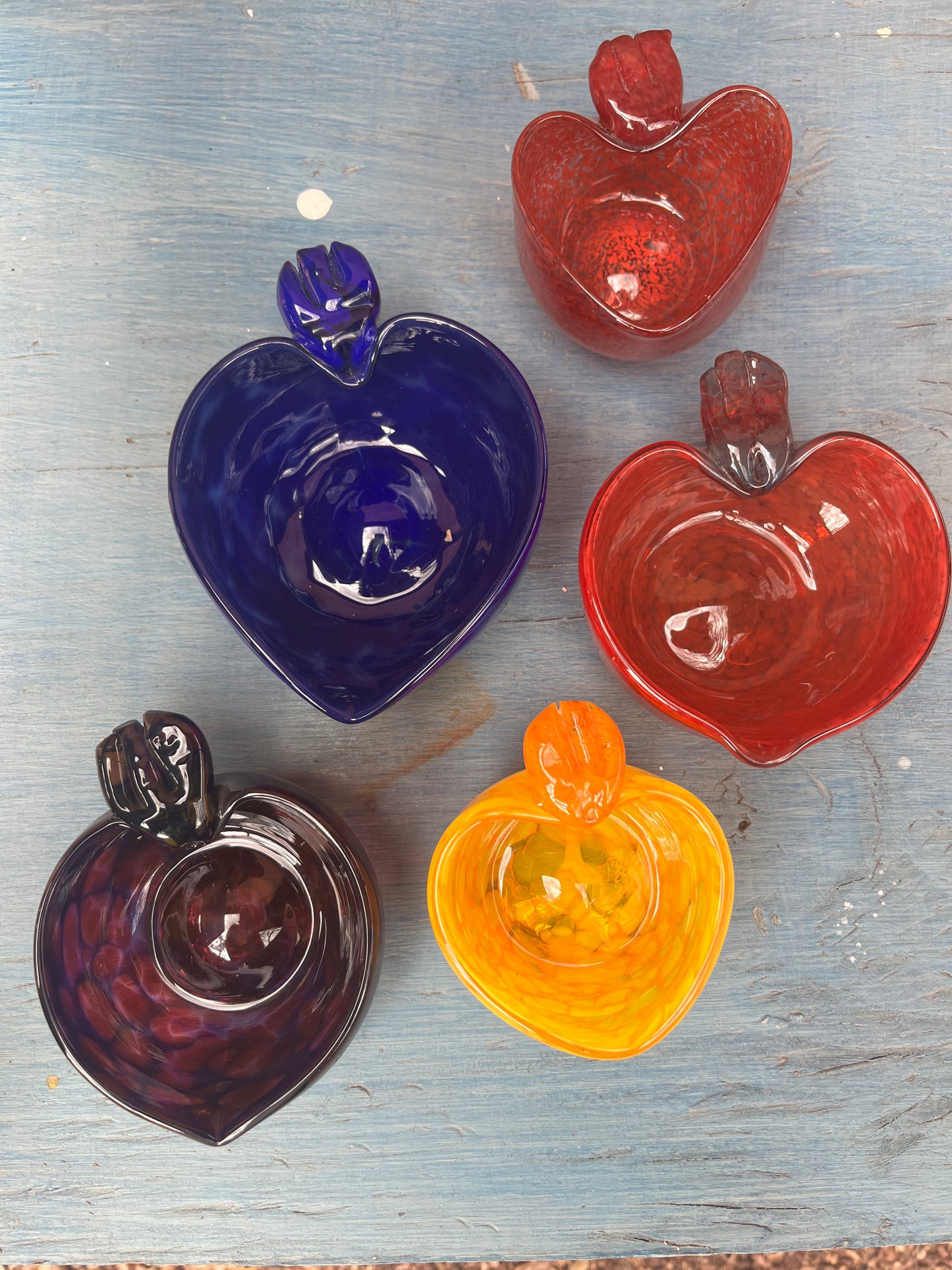 Heart Bowl ~ purple ~ blown glass