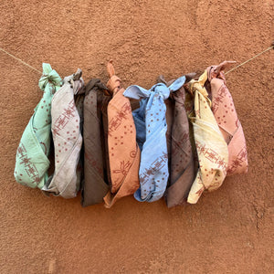 Plant dyed folk bandana ~ premium organic cotton made in USA