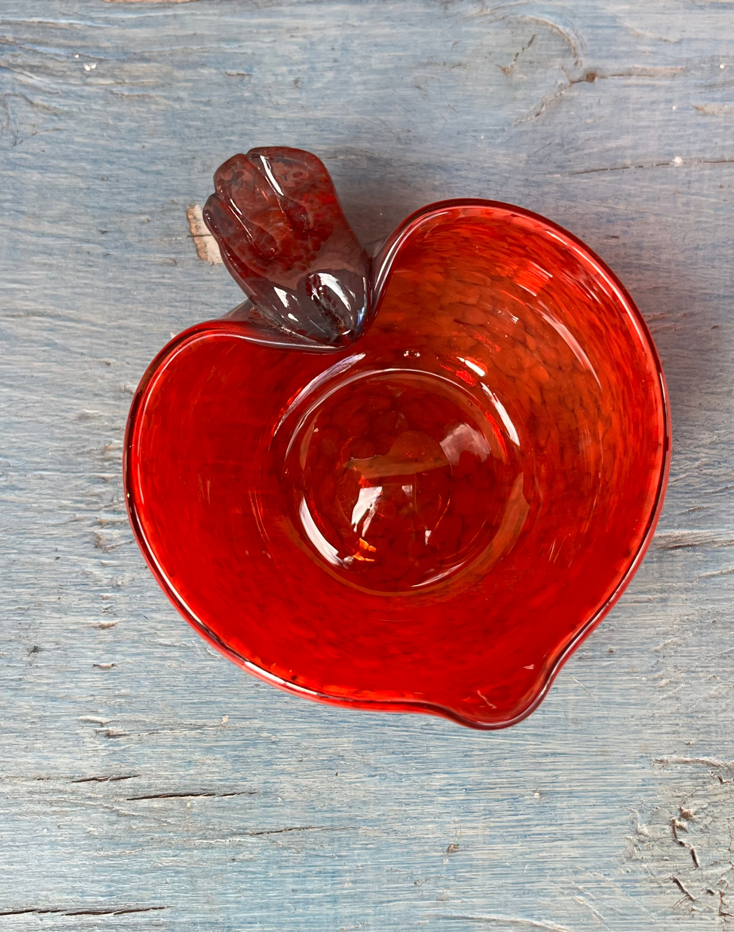Heart Bowl ~ Red ~ blown glass