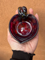 Heart Bowl ~ purple ~ blown glass