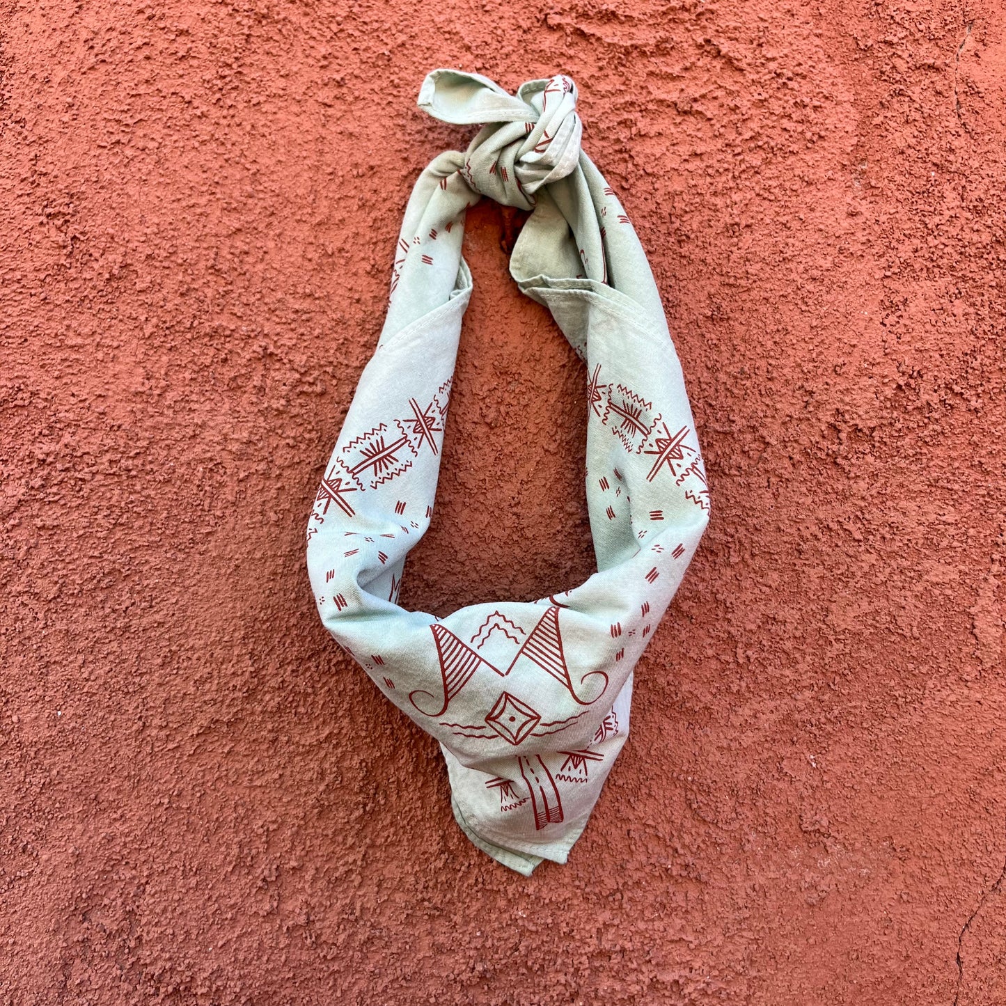 Plant dyed folk bandana ~ premium organic cotton made in USA