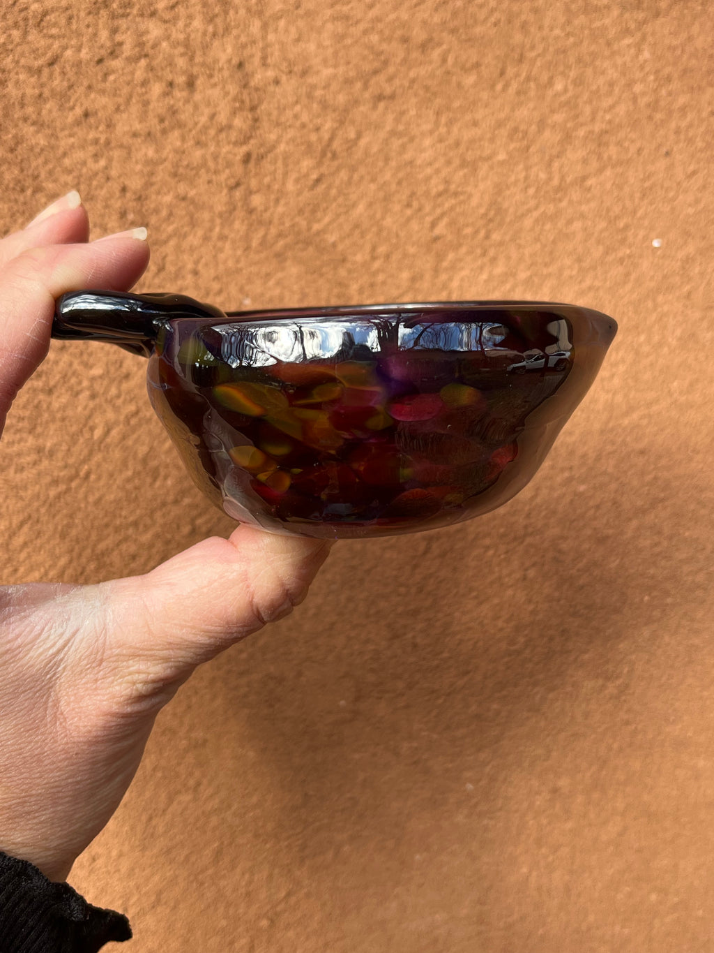 Heart Bowl ~ purple ~ blown glass