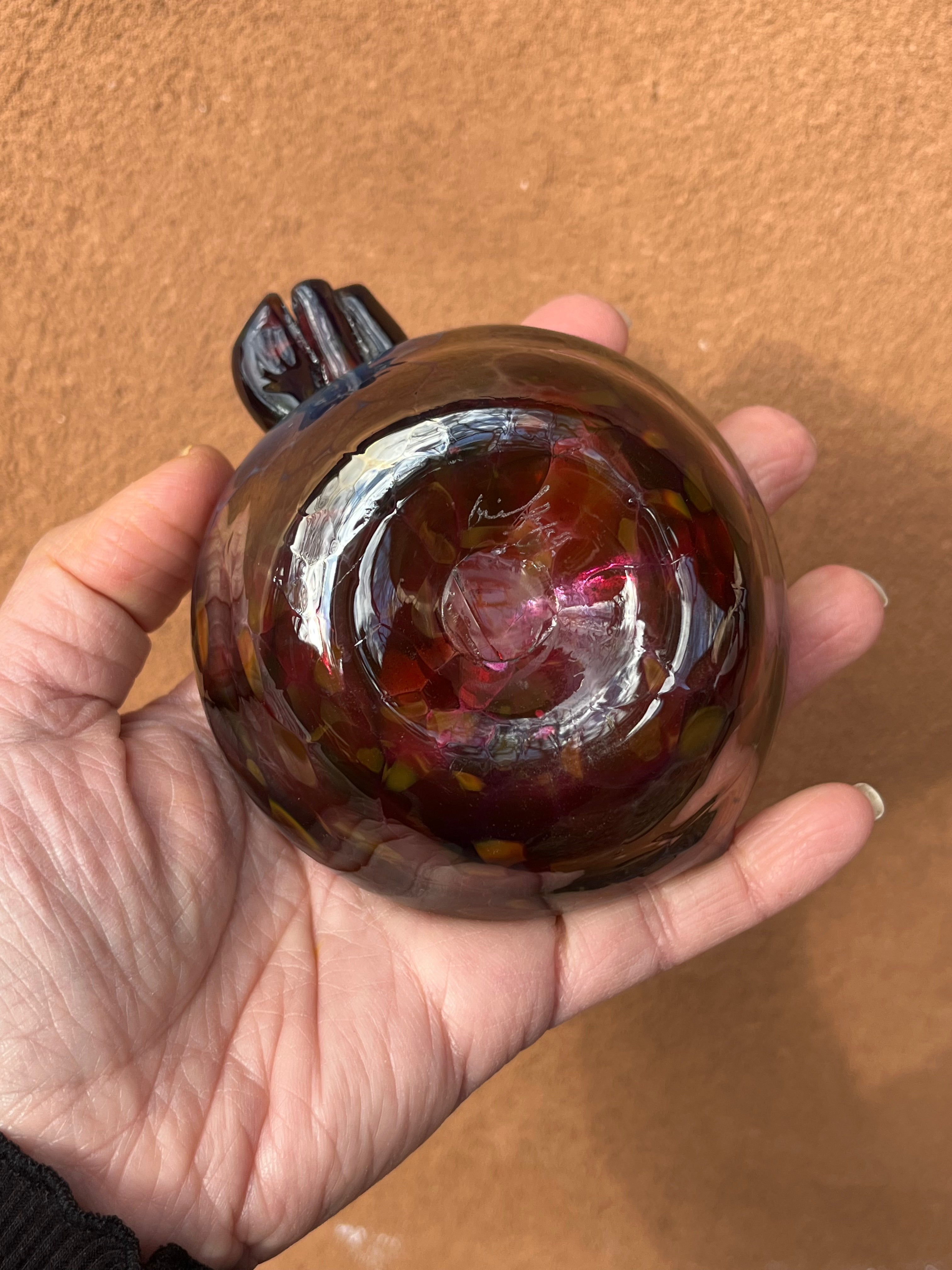 Heart Bowl ~ purple ~ blown glass