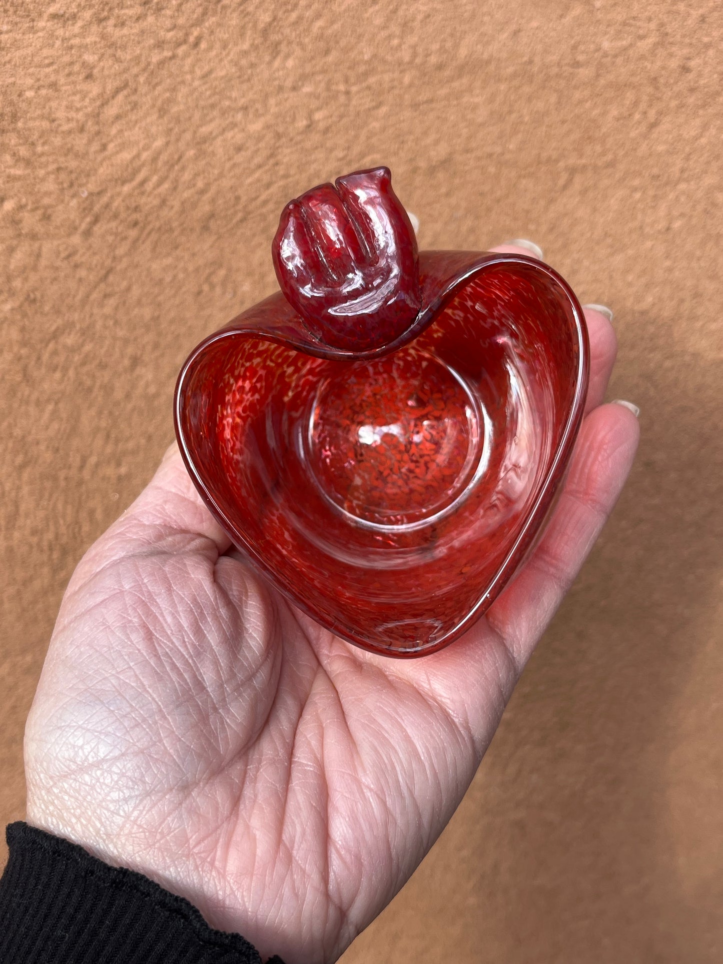 Heart Bowl ~ Red ~ blown glass