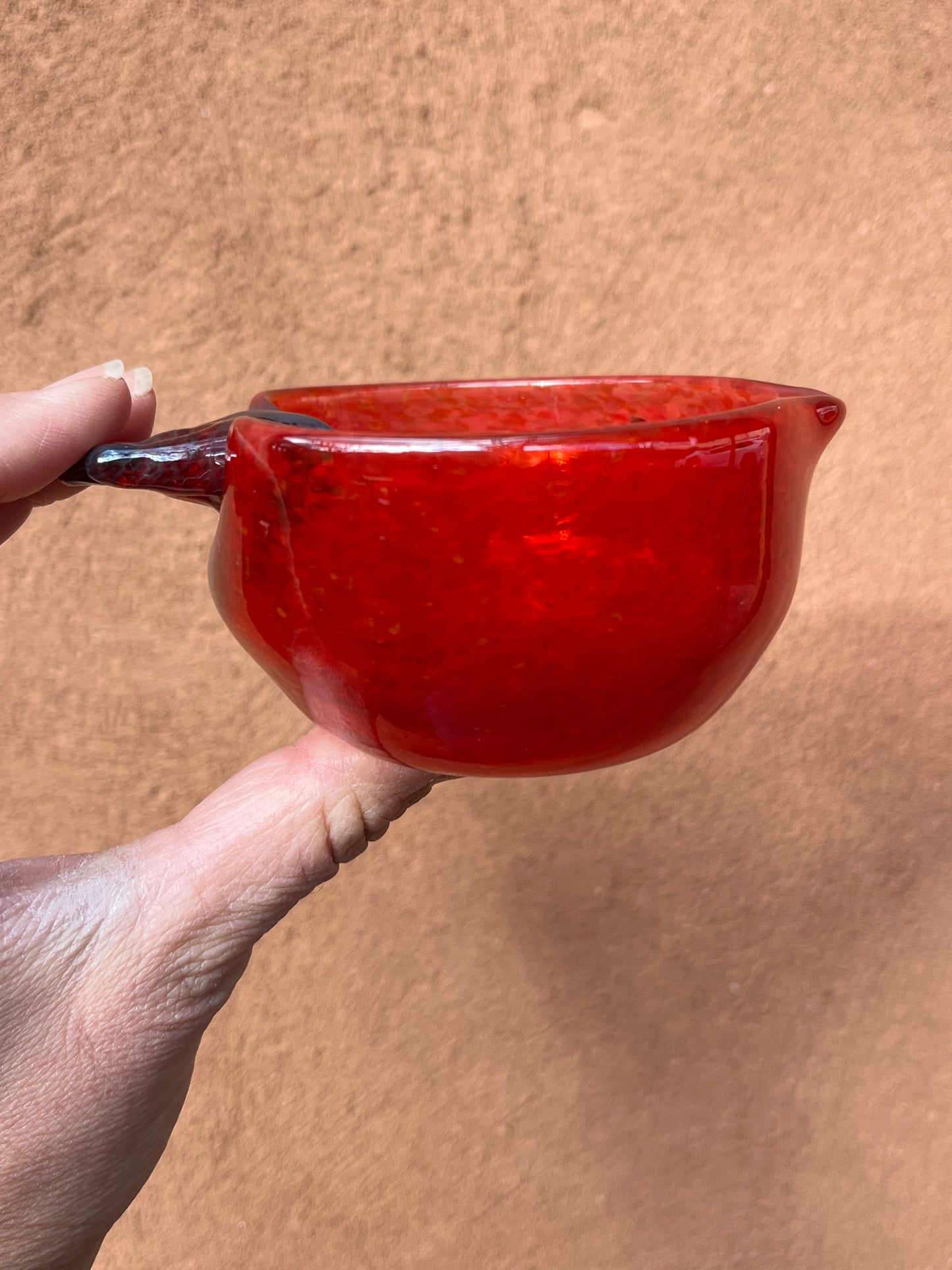 Heart Bowl ~ Red ~ blown glass