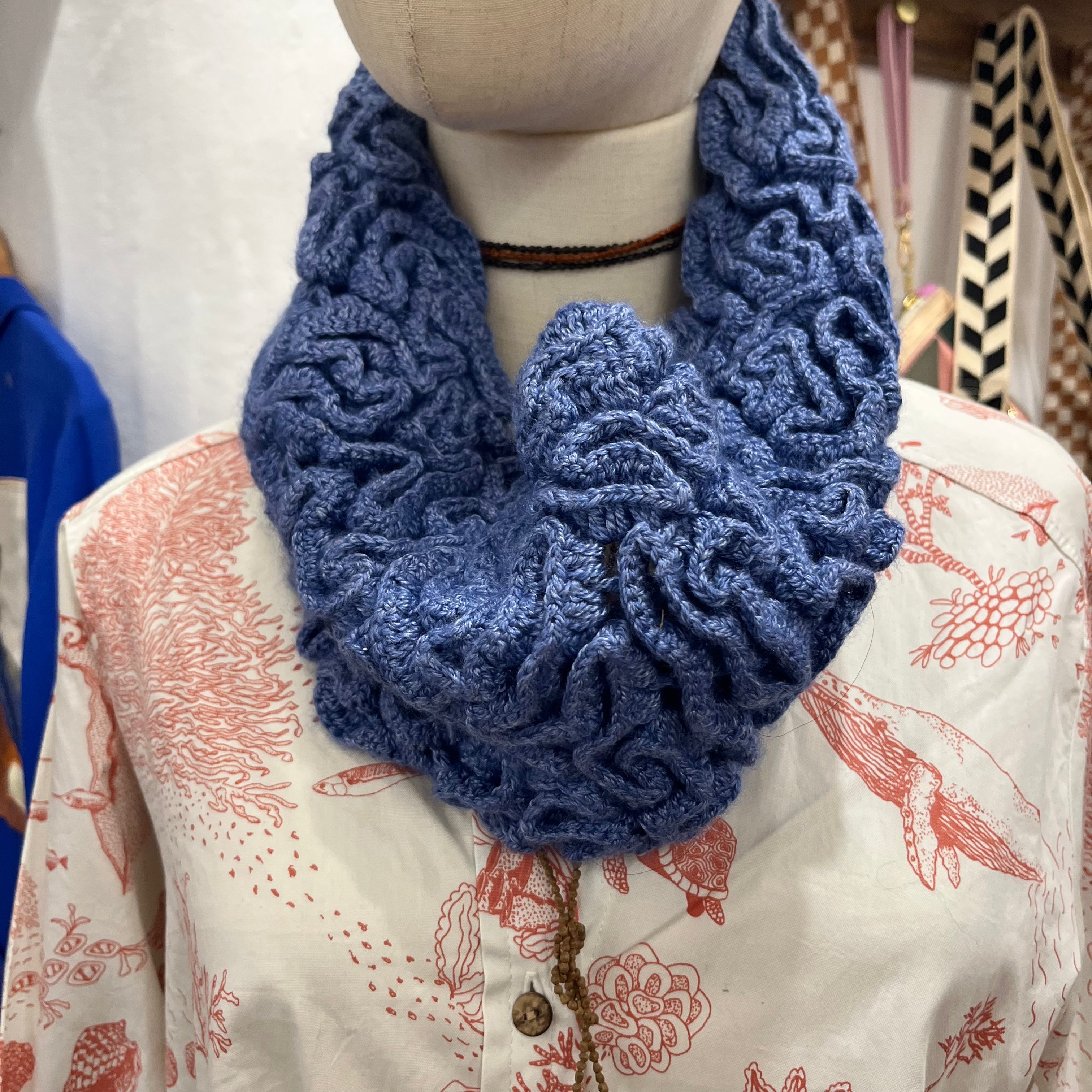 Neck Gaiter 100% Baby Alpaca - blue