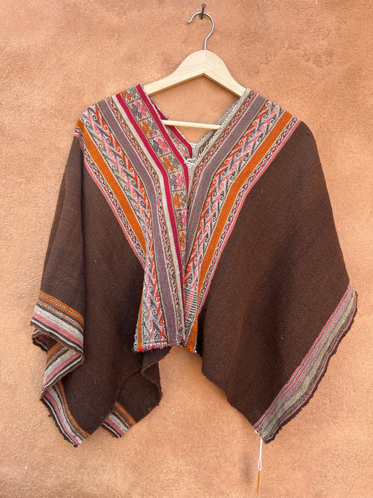 Cropped Poncho ~ Handwoven