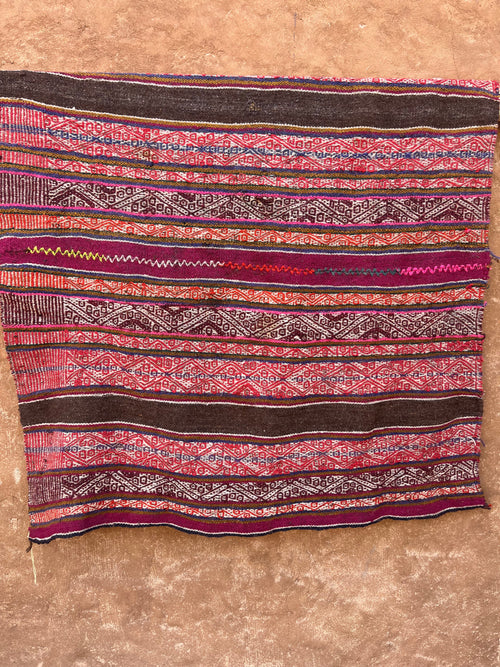 Antique Aguayo Blanket  ~ Andean textiles