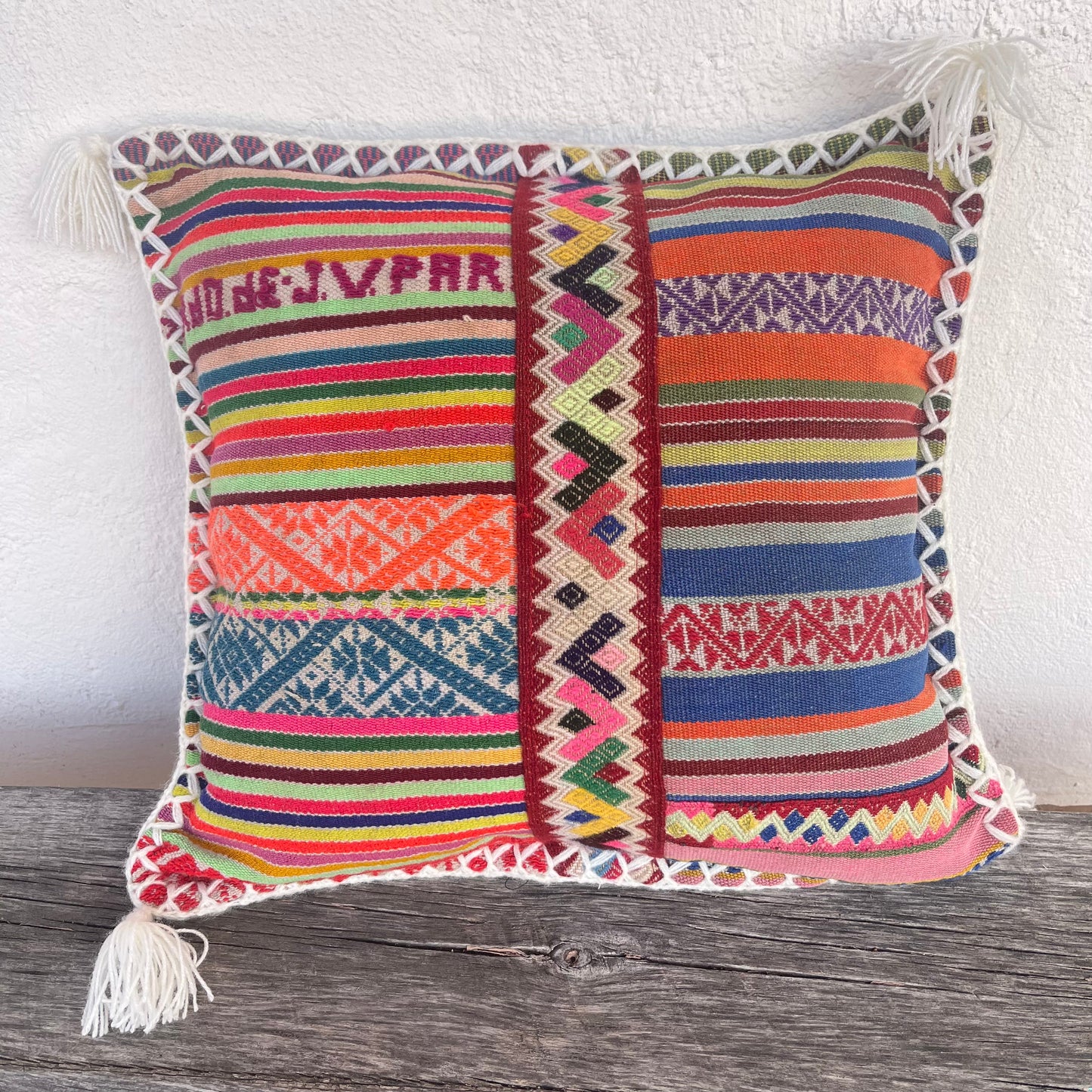 Square AntiquePillowcase - Striped Textile