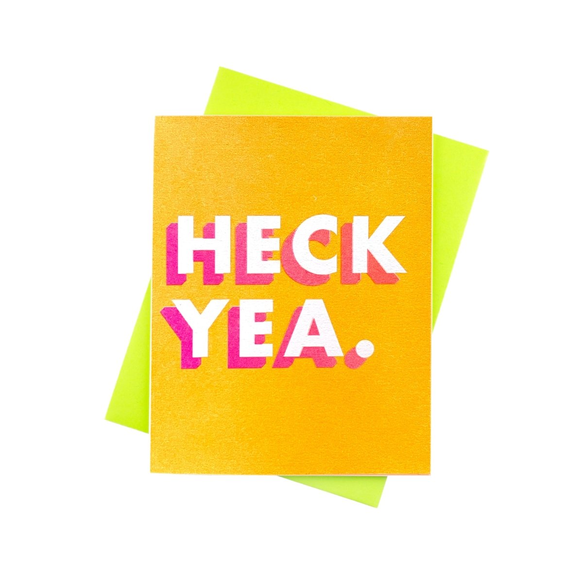 Heck Yea - Risograph greeting card
