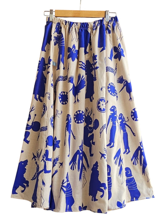 Bell Skirt ~ Screen Printed ~ Tierra / Sacred Feminine