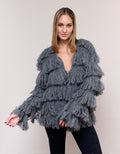 Jacket Fringe - Gray - One Size Fits Most