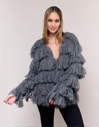 Jacket Fringe - Gray - One Size Fits Most