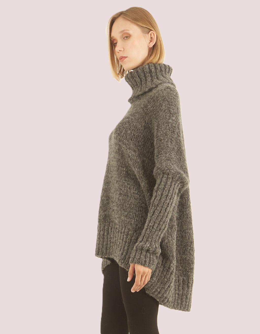 Cape neck sweater - Natural - Large