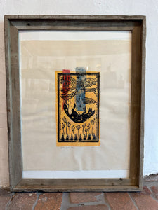 Fallen From Stars - Block Print and Monotype - Original