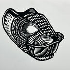 Primos Hermanos ~ Jaguar  ~ linocut