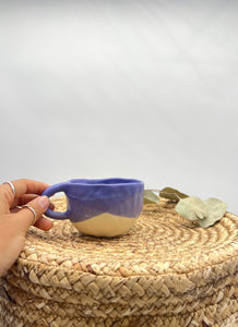 Rounded Mugs ~ Pinched Porcelain ~ blue