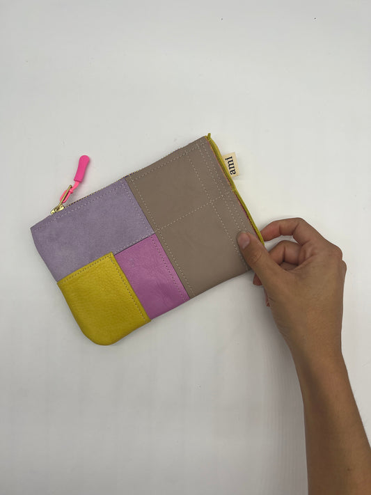 Leather pochette - Handpainted