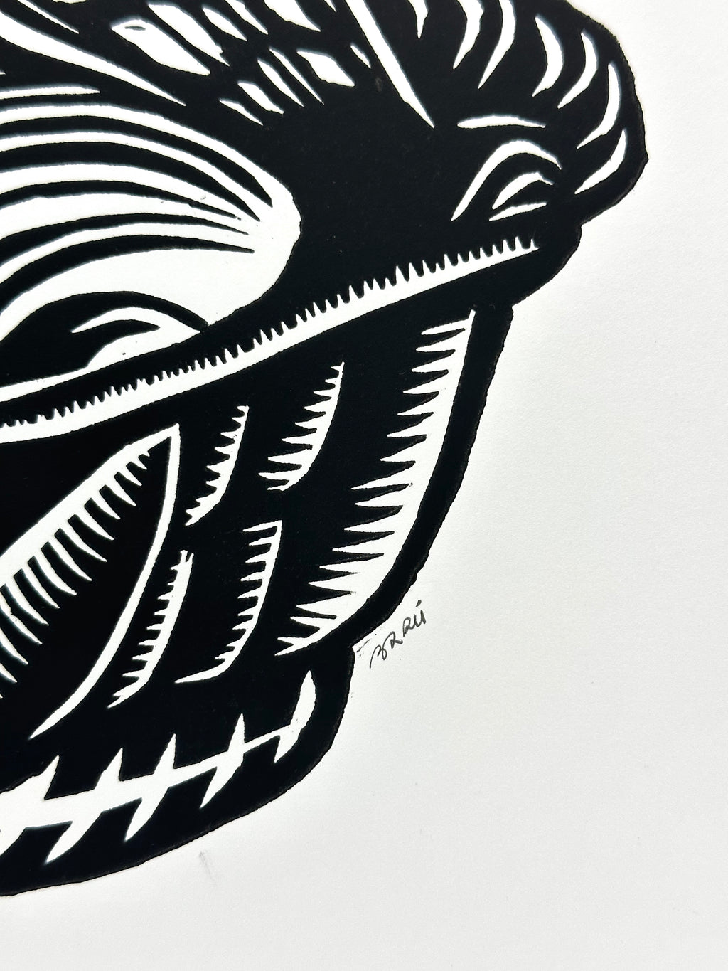 Primos Hermanos ~ Jaguar  ~ linocut